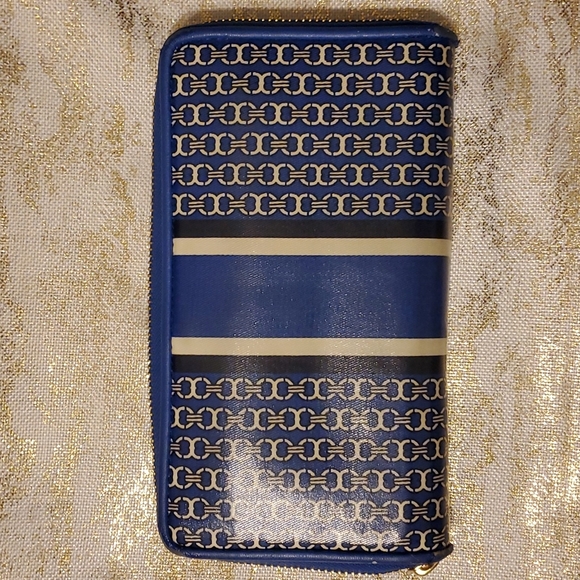 Tory Burch Gemini Royal Blue Wallet - Picture 3 of 12